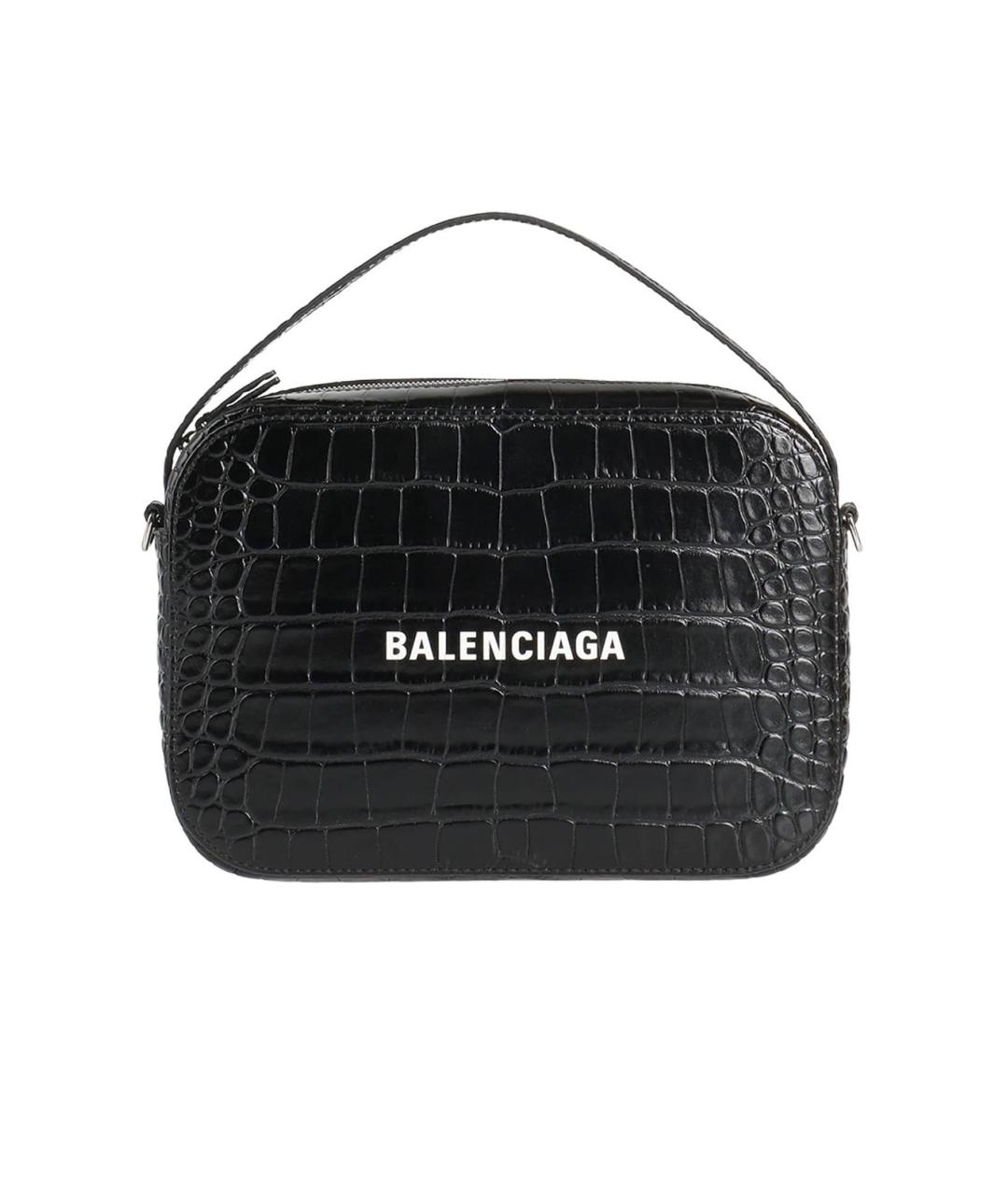 BALENCIAGA Черная кожаная сумка с короткими ручками, фото 4