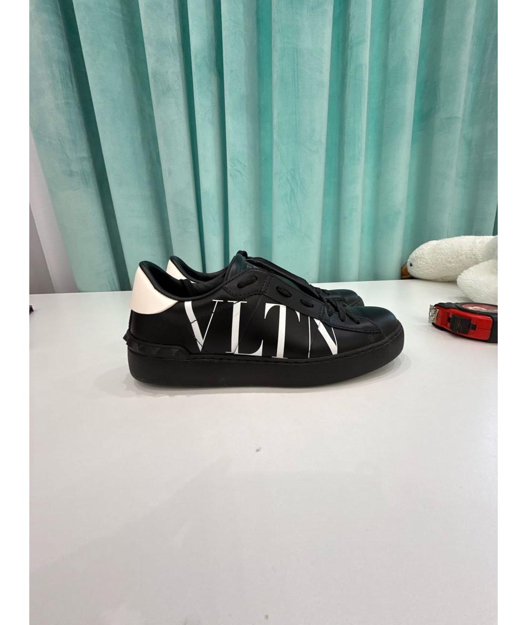 VALENTINO Черные кожаные кеды, фото 9