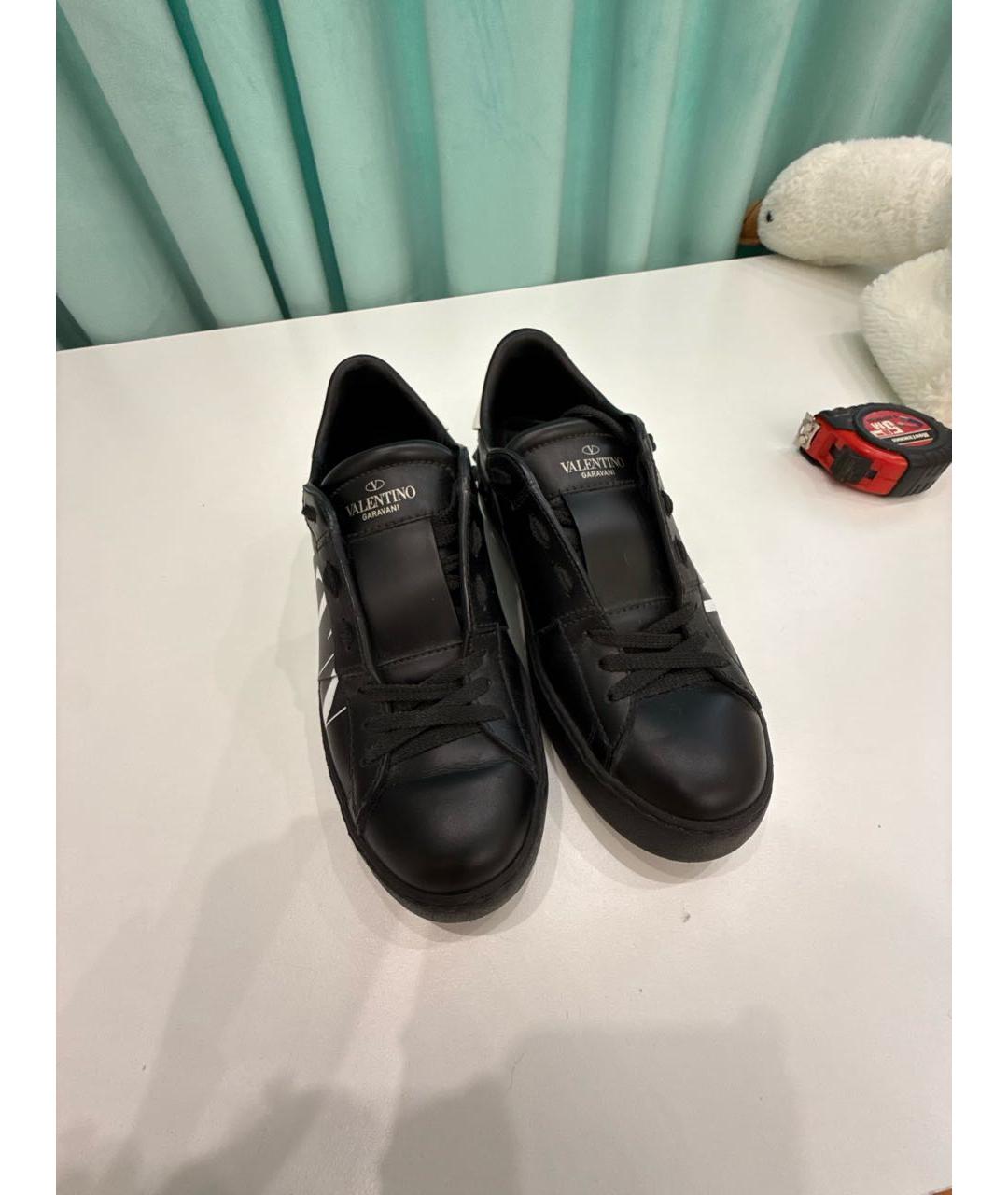 VALENTINO Черные кожаные кеды, фото 8