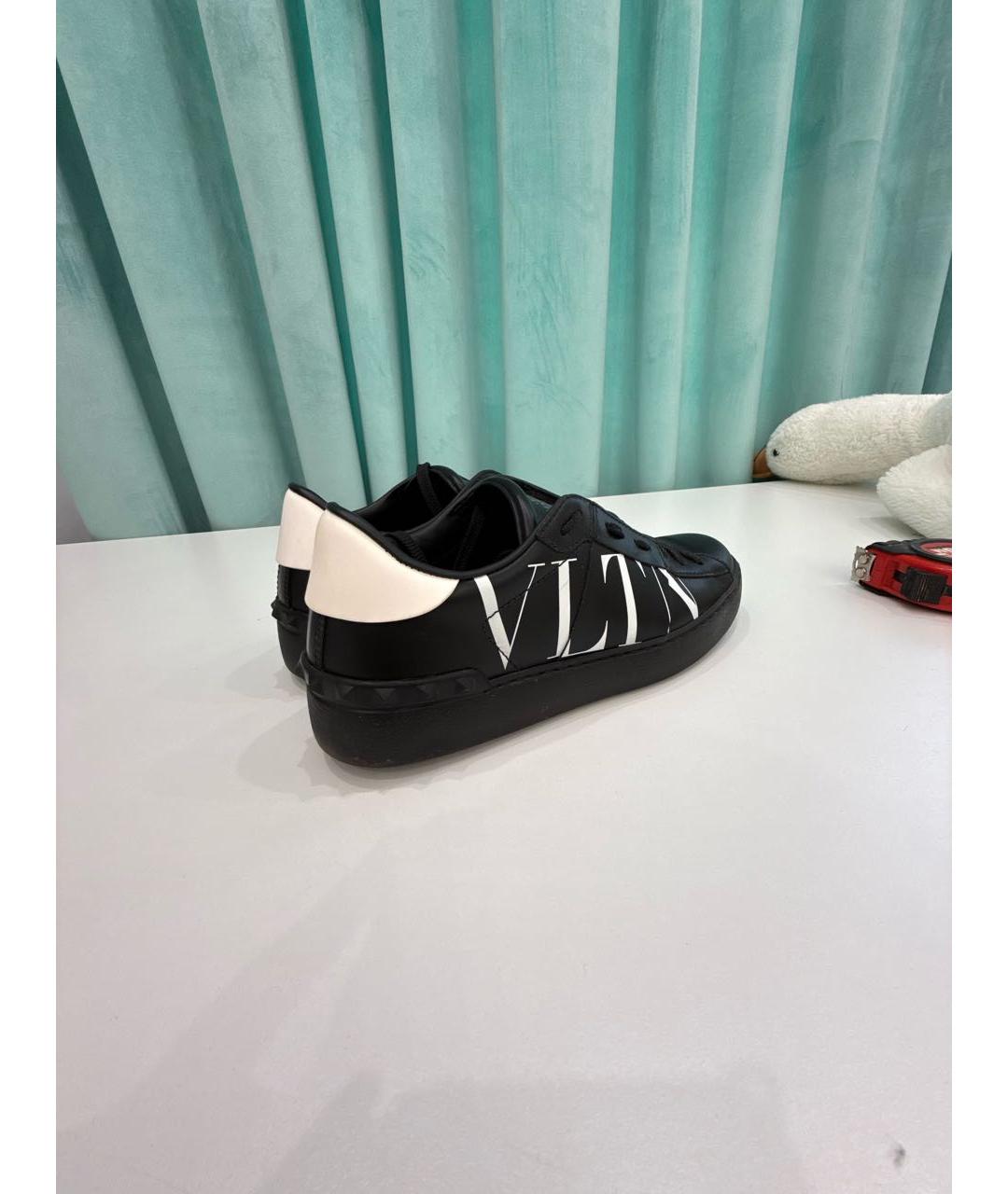 VALENTINO Черные кожаные кеды, фото 5
