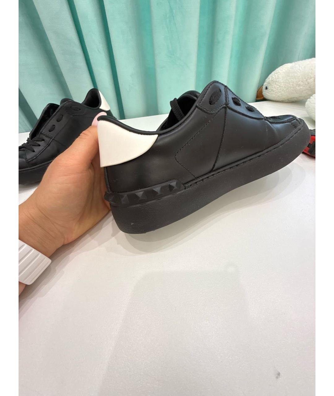 VALENTINO Черные кожаные кеды, фото 7