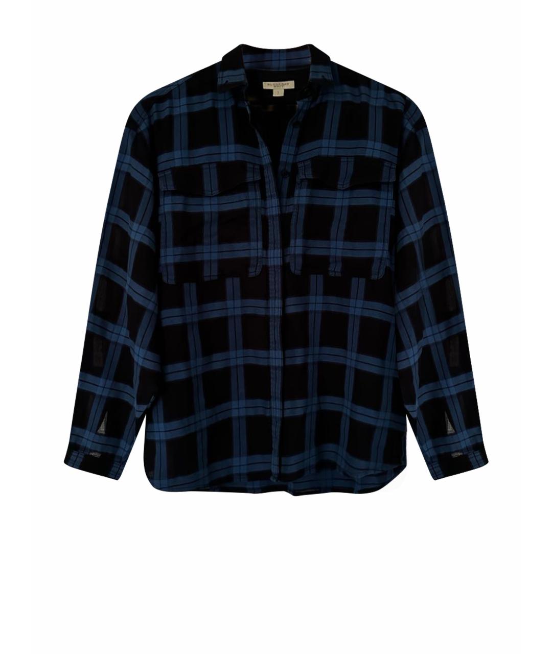 BURBERRY Темно-синяя хлопковая рубашка, фото 1