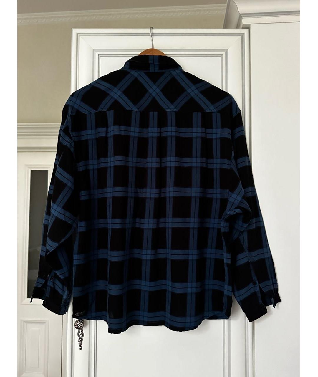 BURBERRY Темно-синяя хлопковая рубашка, фото 2
