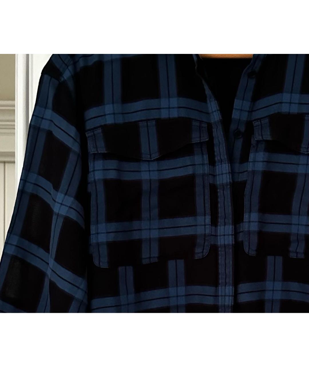 BURBERRY Темно-синяя хлопковая рубашка, фото 5