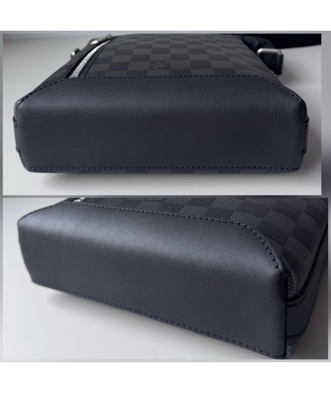 LOUIS VUITTON Черная кожаная сумка на плечо, фото 7