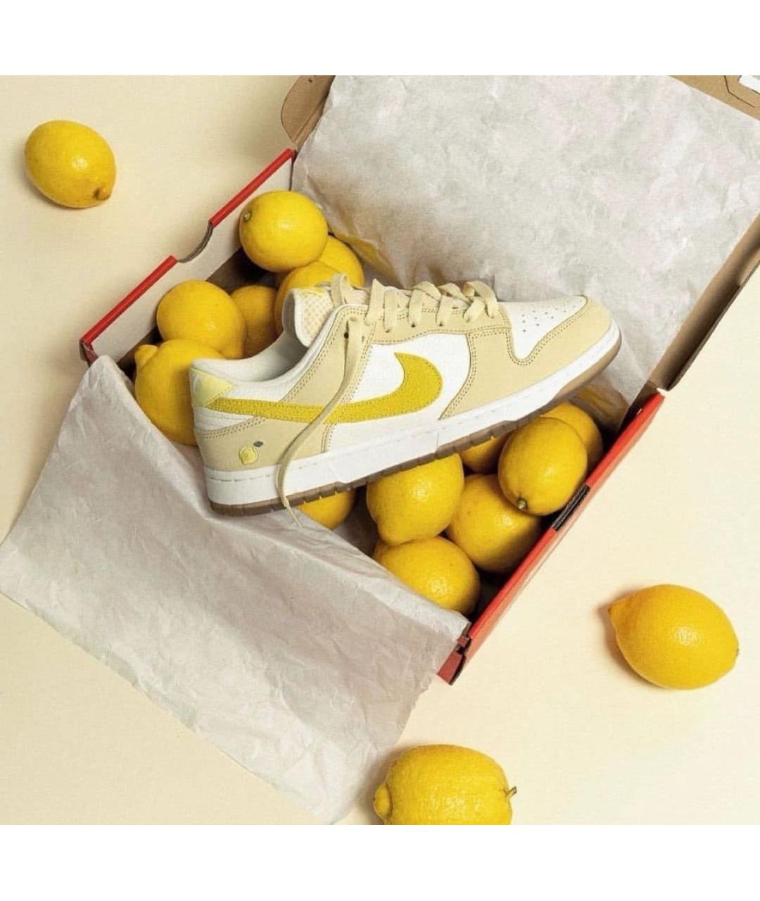 NIKE Желтые кожаные кроссовки, фото 5