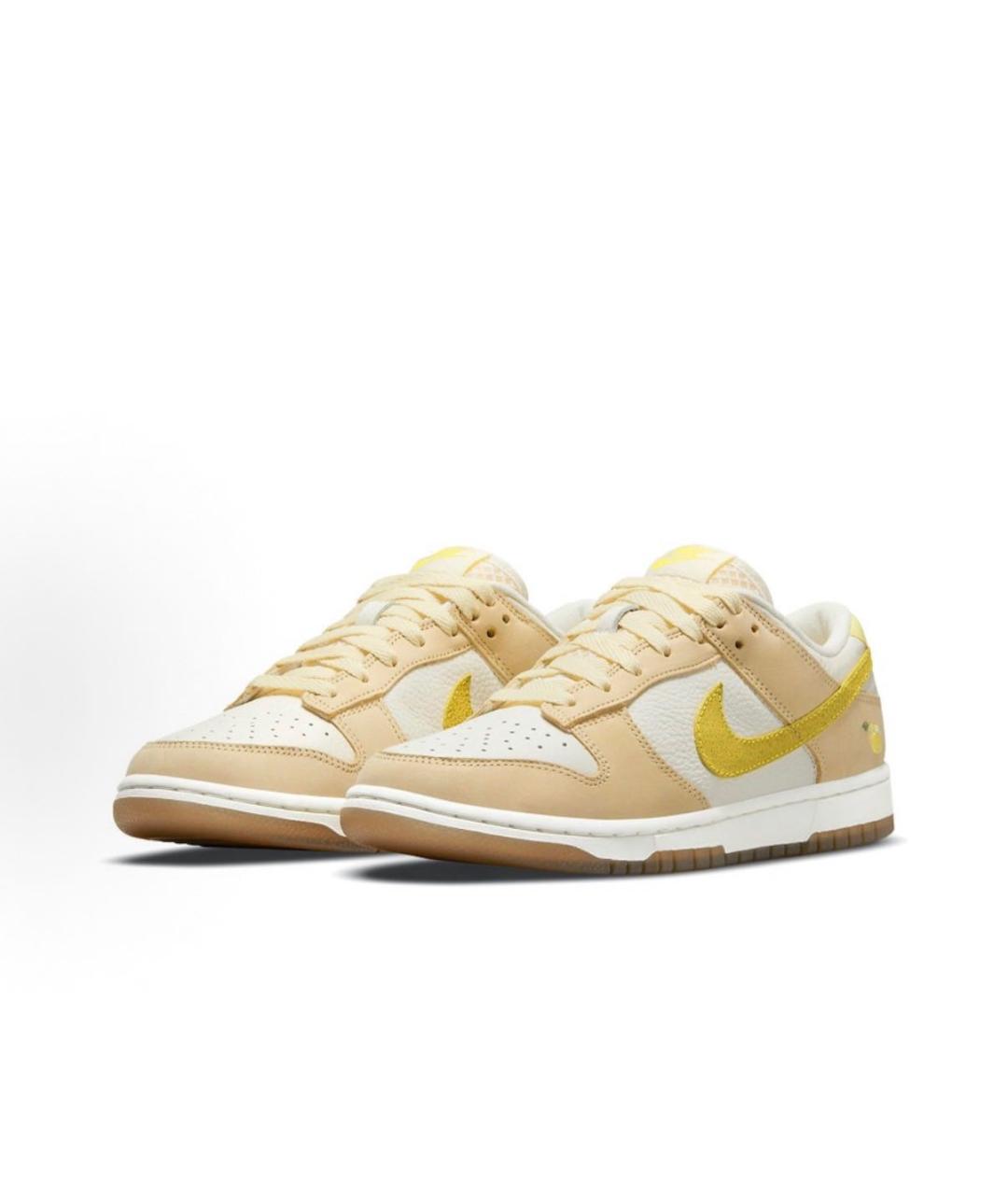 NIKE Желтые кожаные кроссовки, фото 3