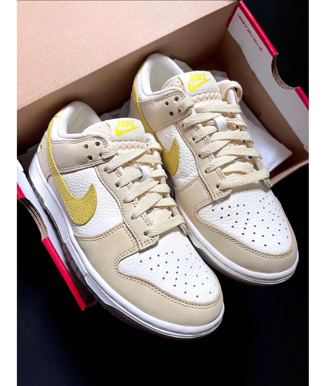 NIKE Желтые кожаные кроссовки, фото 7