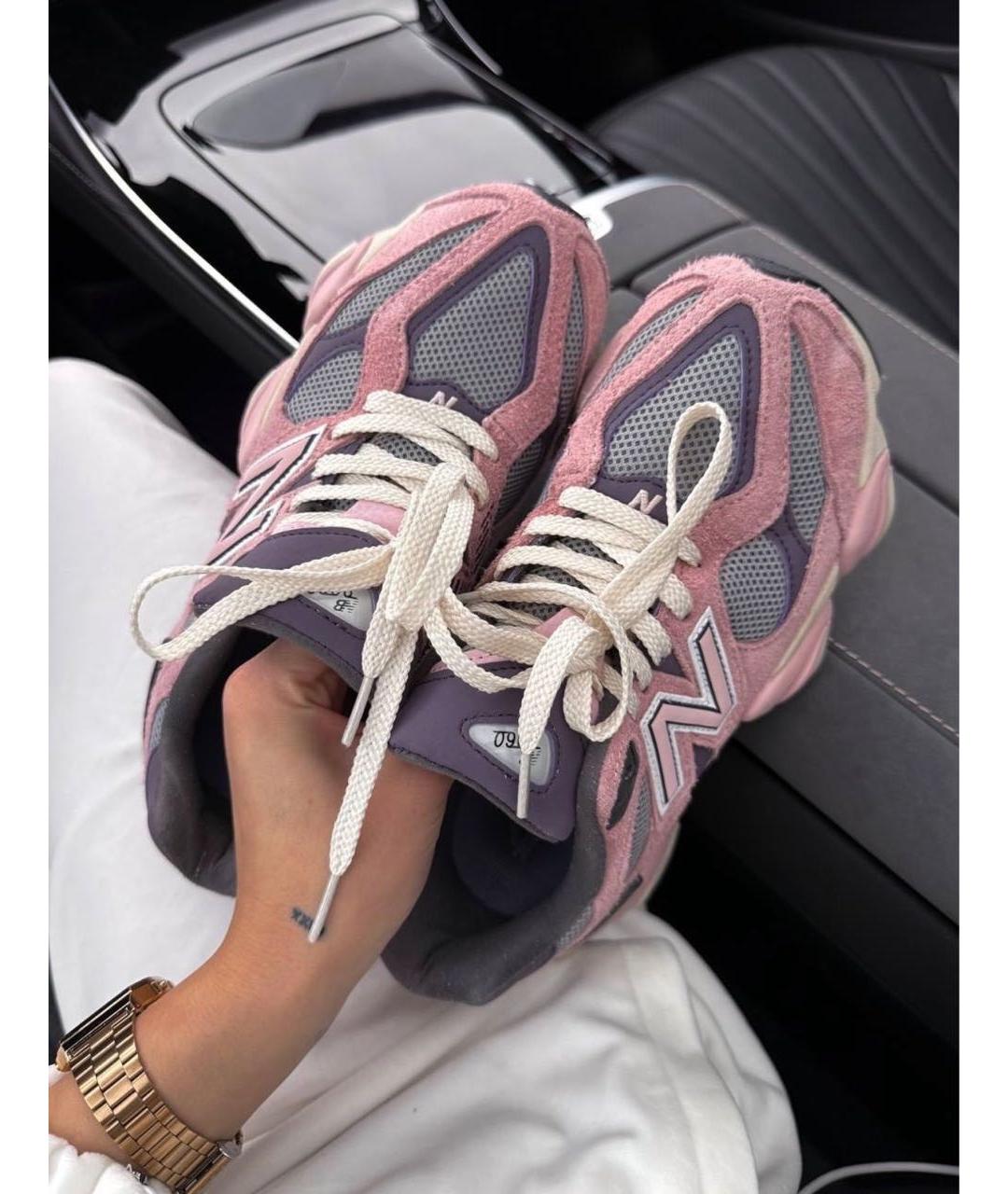 NEW BALANCE Розовые замшевые кроссовки, фото 8