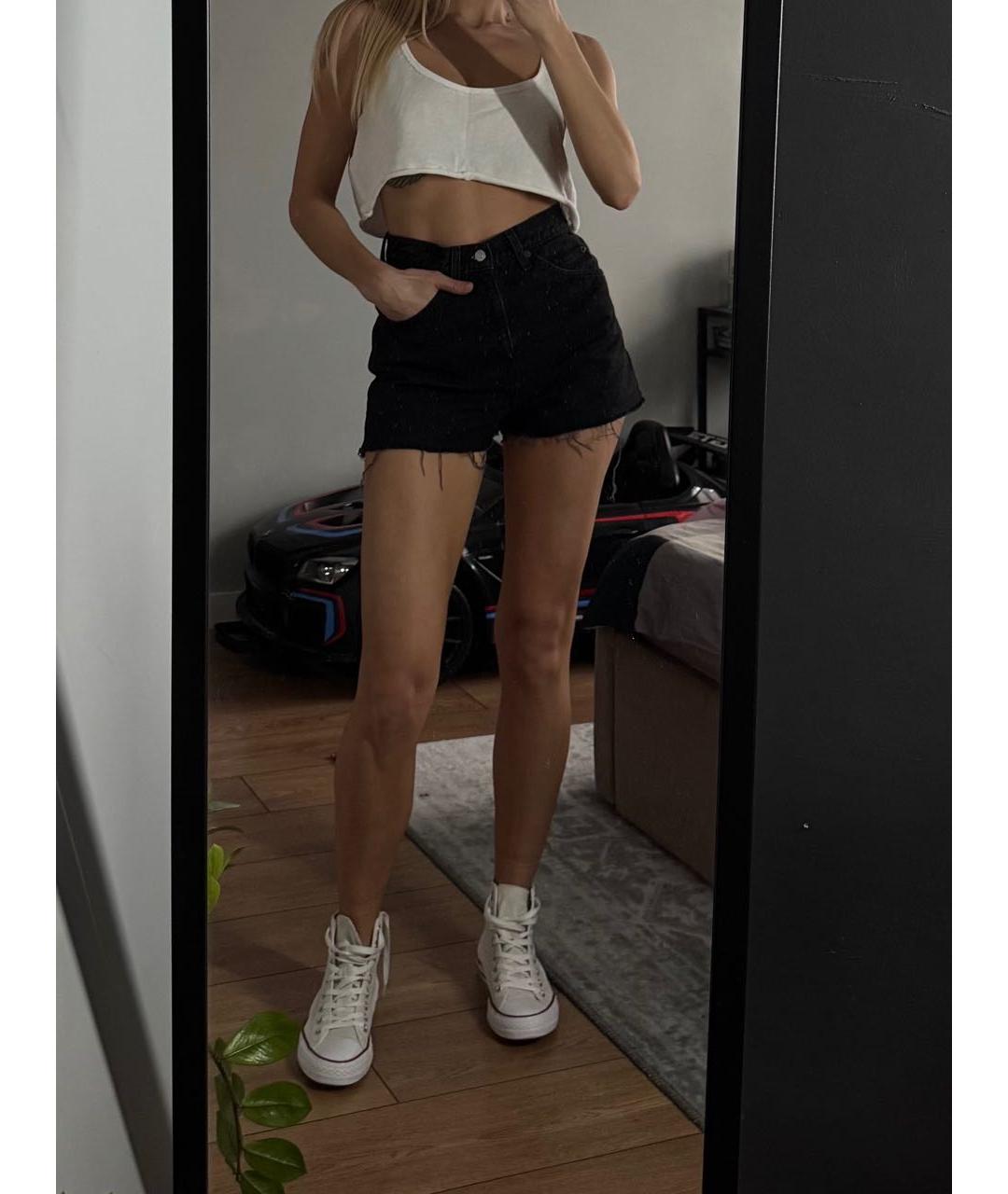 LEVI'S Черные хлопковые шорты, фото 3
