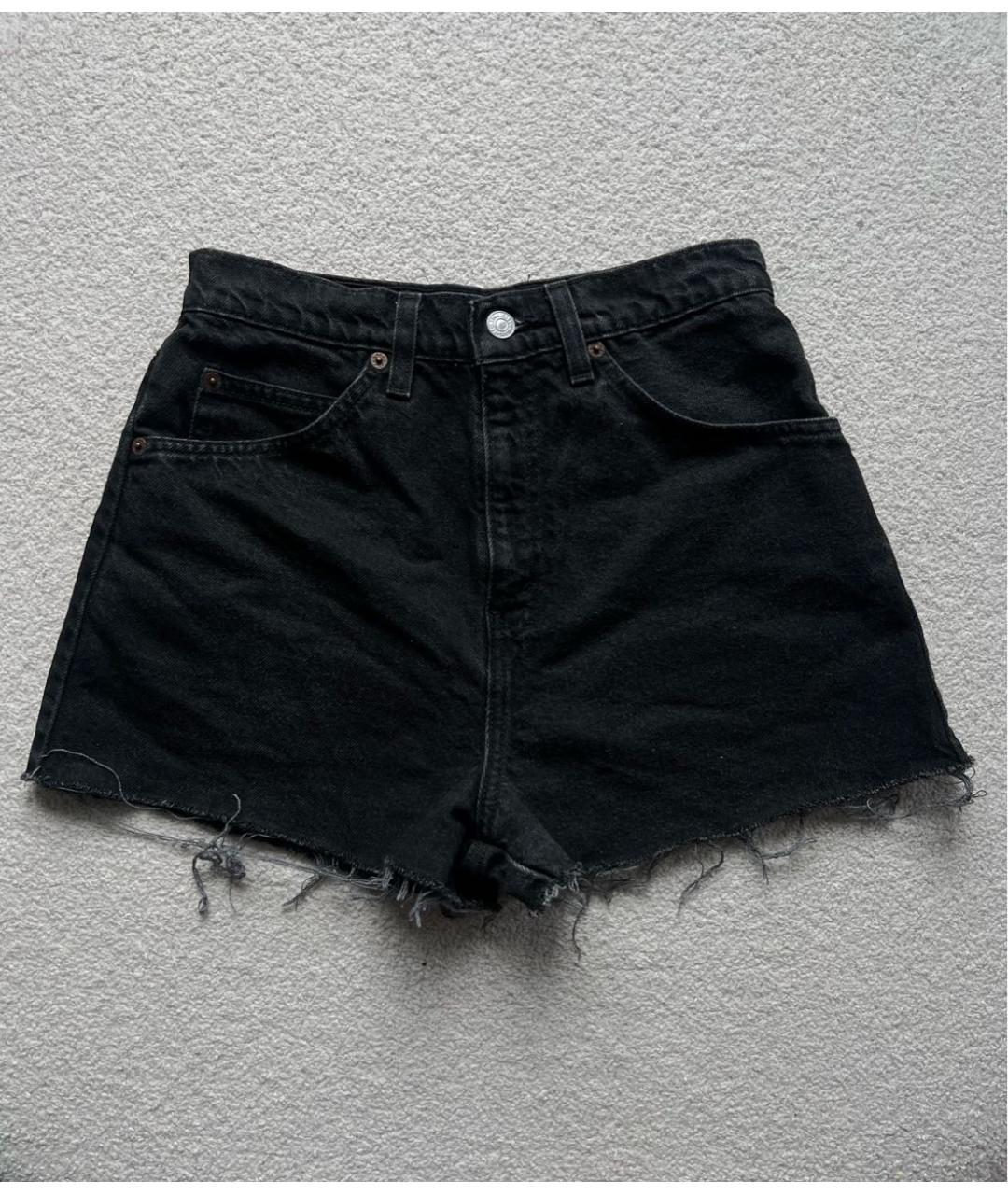 LEVI'S Черные хлопковые шорты, фото 2