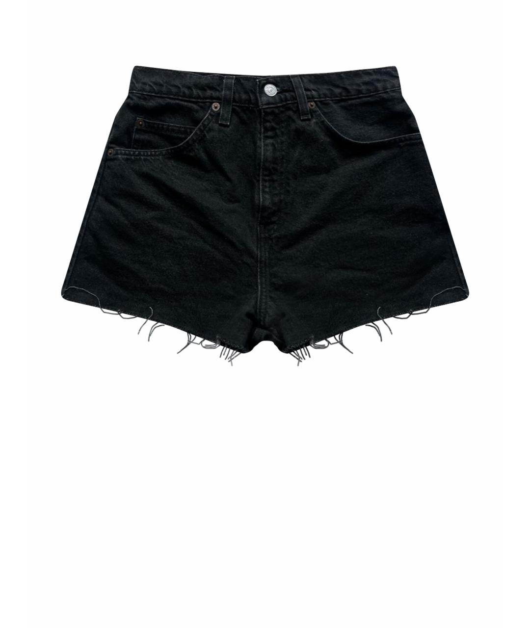 LEVI'S Черные хлопковые шорты, фото 1