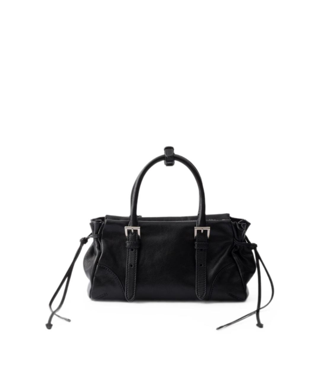 PRADA Черная кожаная сумка тоут, фото 4