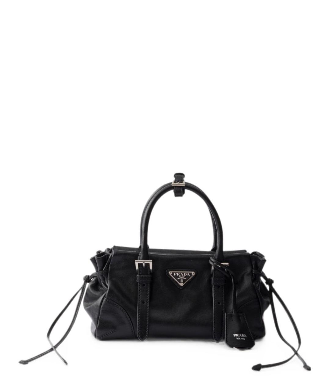 PRADA Черная кожаная сумка тоут, фото 1