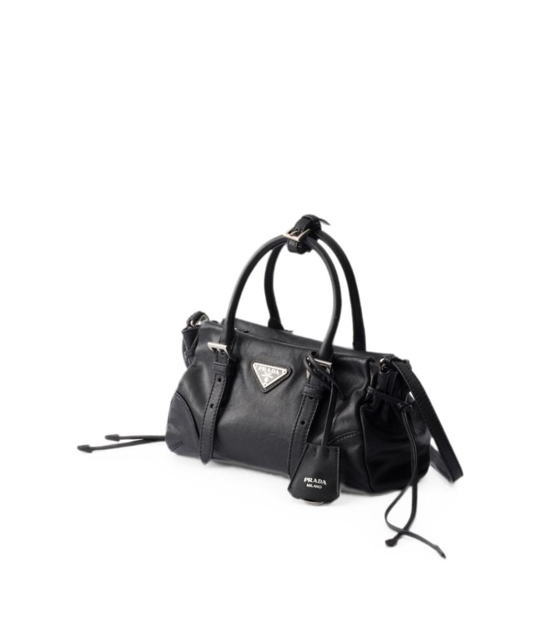 PRADA Черная кожаная сумка тоут, фото 5