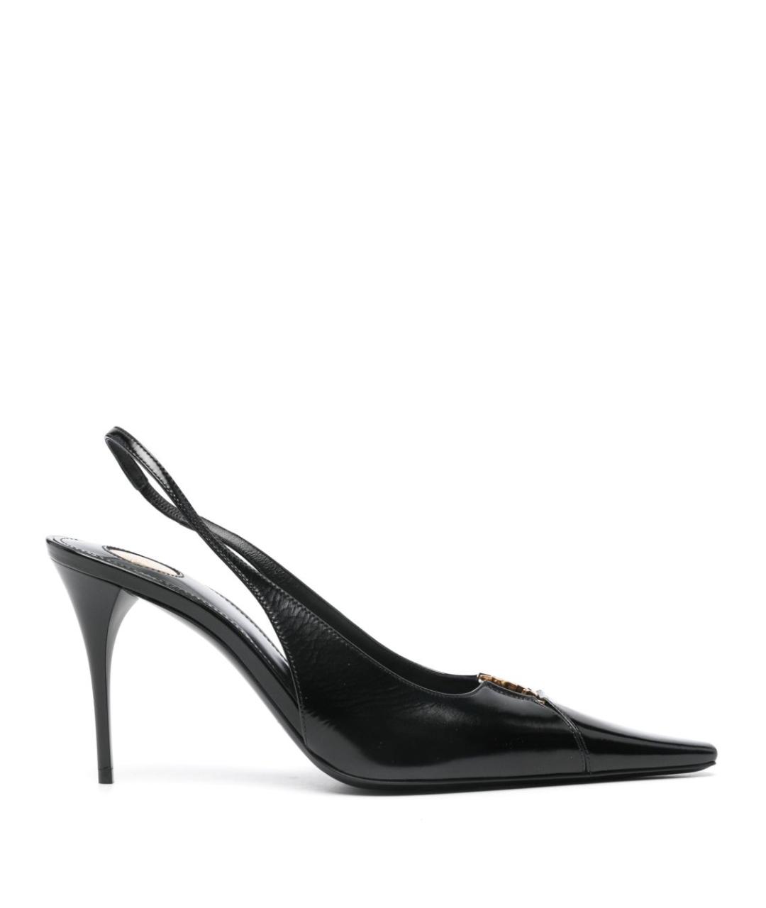 SAINT LAURENT Черные кожаные туфли, фото 1