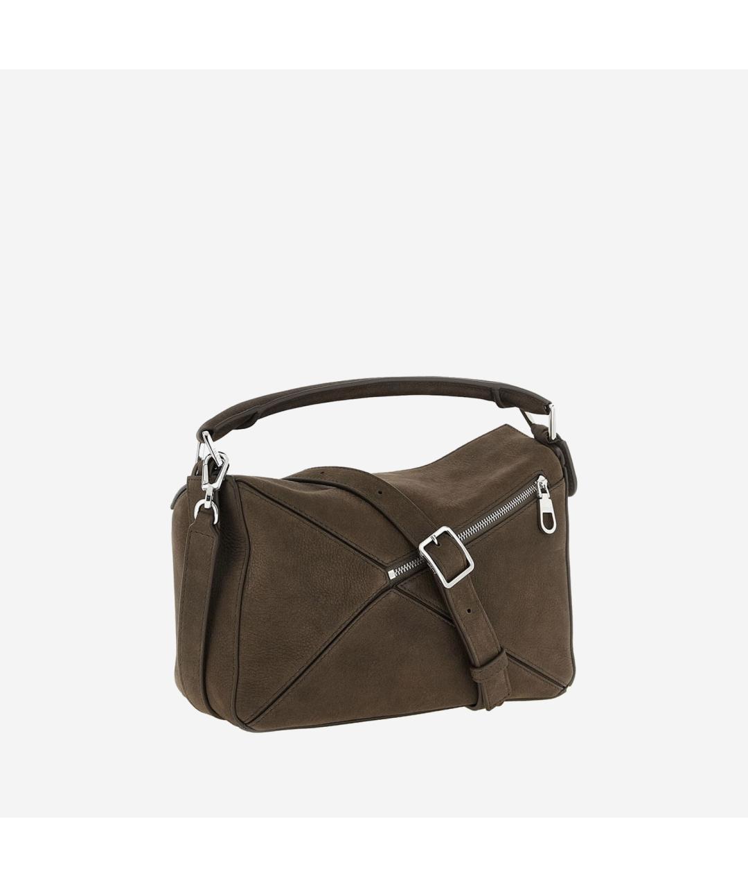 LOEWE Коричневая кожаная сумка через плечо, фото 2