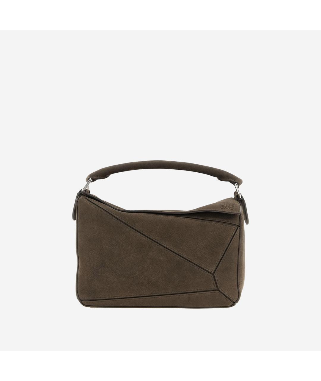 LOEWE Коричневая кожаная сумка через плечо, фото 5