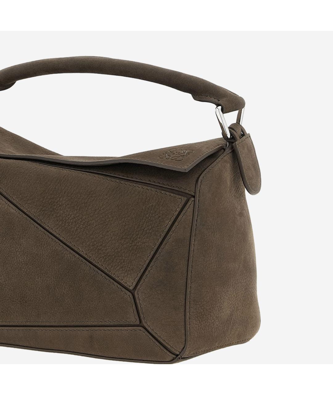LOEWE Коричневая кожаная сумка через плечо, фото 4