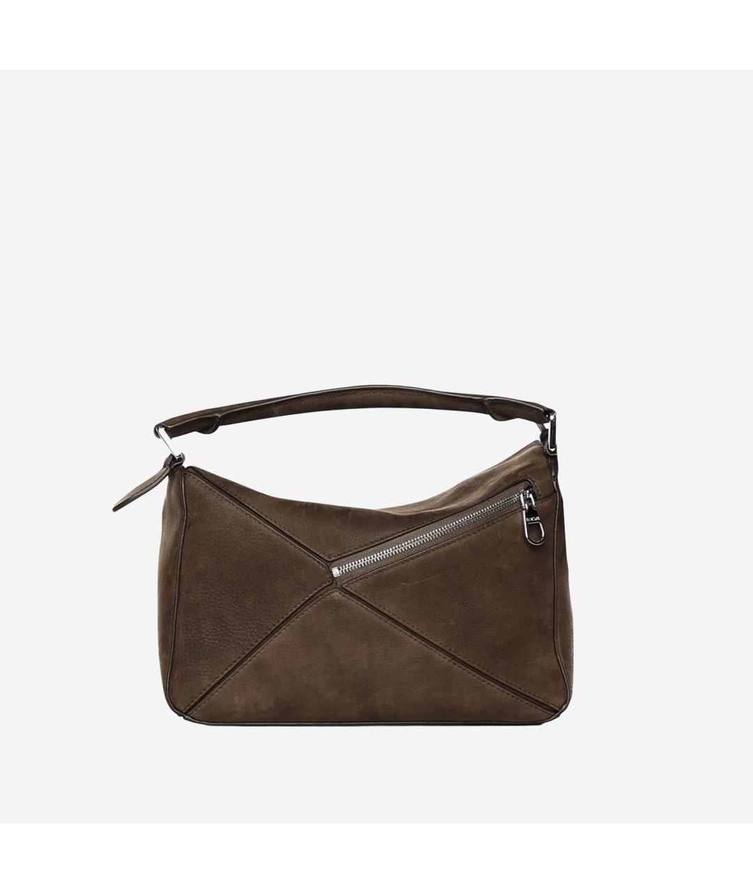 LOEWE Коричневая кожаная сумка через плечо, фото 3