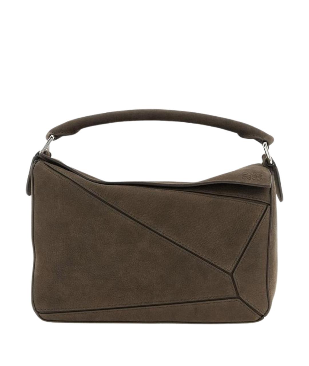 LOEWE Коричневая кожаная сумка через плечо, фото 1