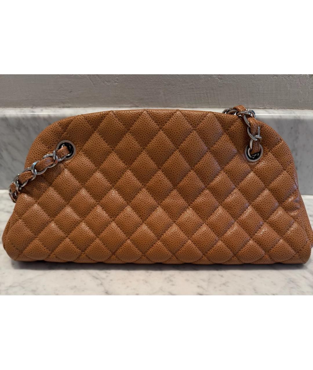 CHANEL Оранжевая кожаная сумка через плечо, фото 3