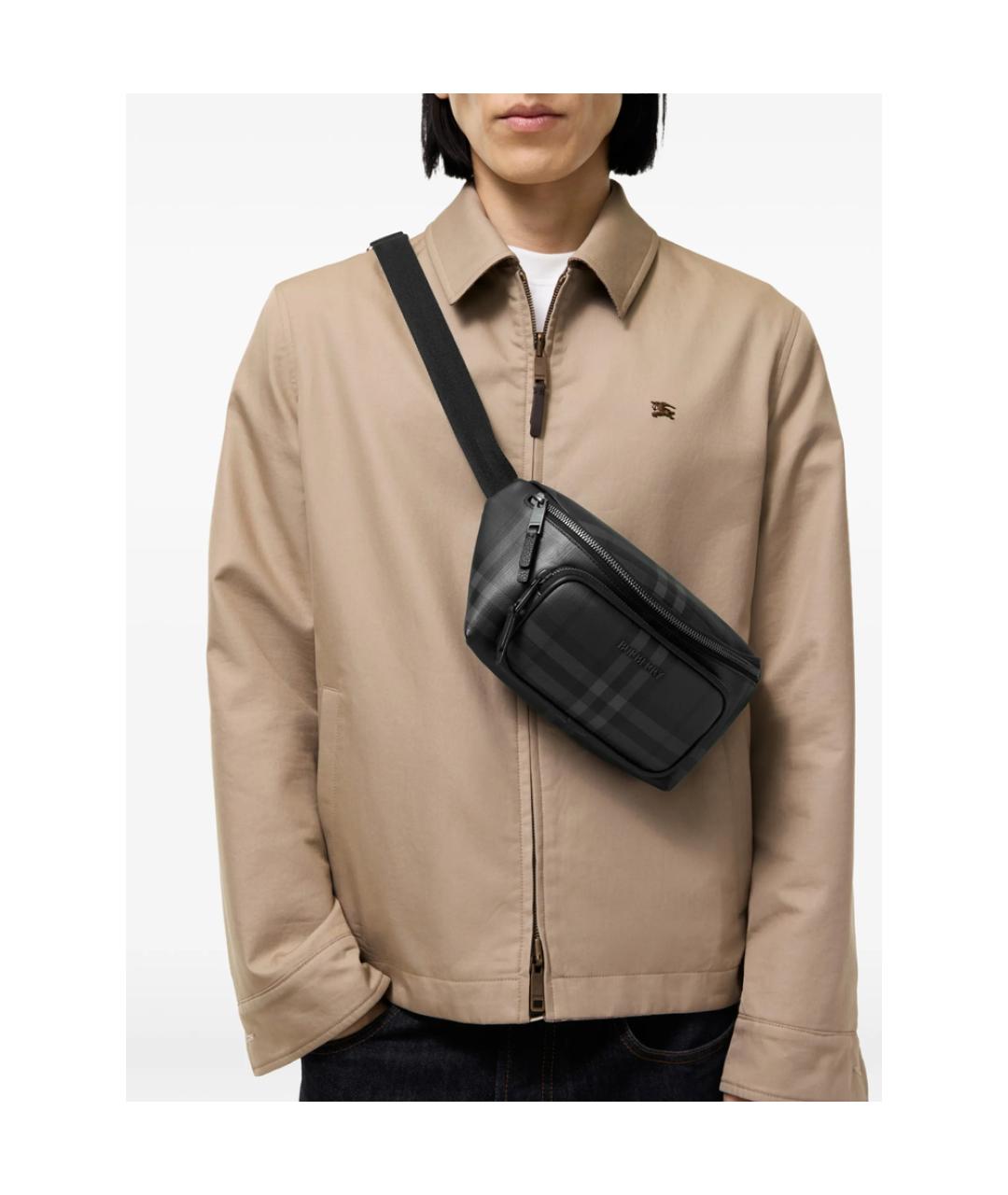 BURBERRY Черная поясная сумка, фото 2