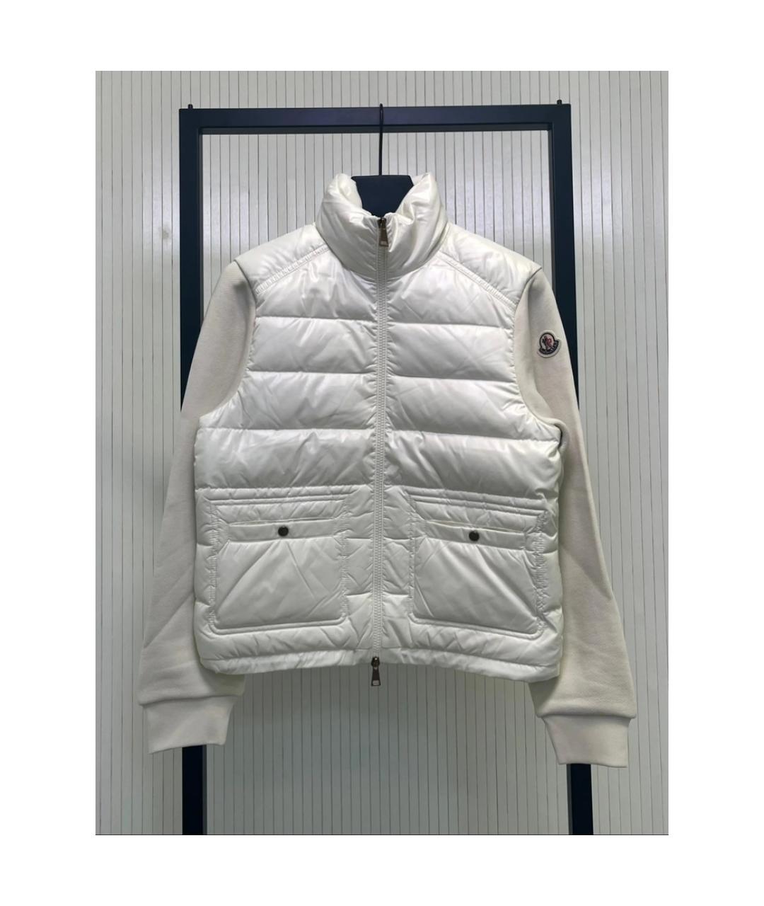 MONCLER Белая полиэстеровая куртка, фото 2