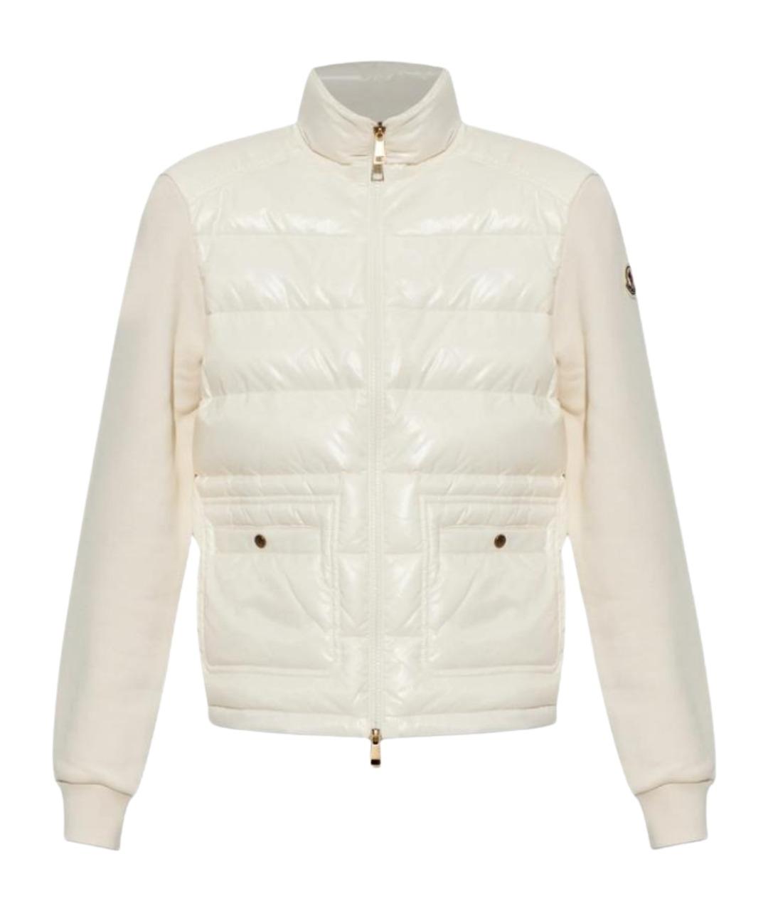 MONCLER Белая полиэстеровая куртка, фото 1