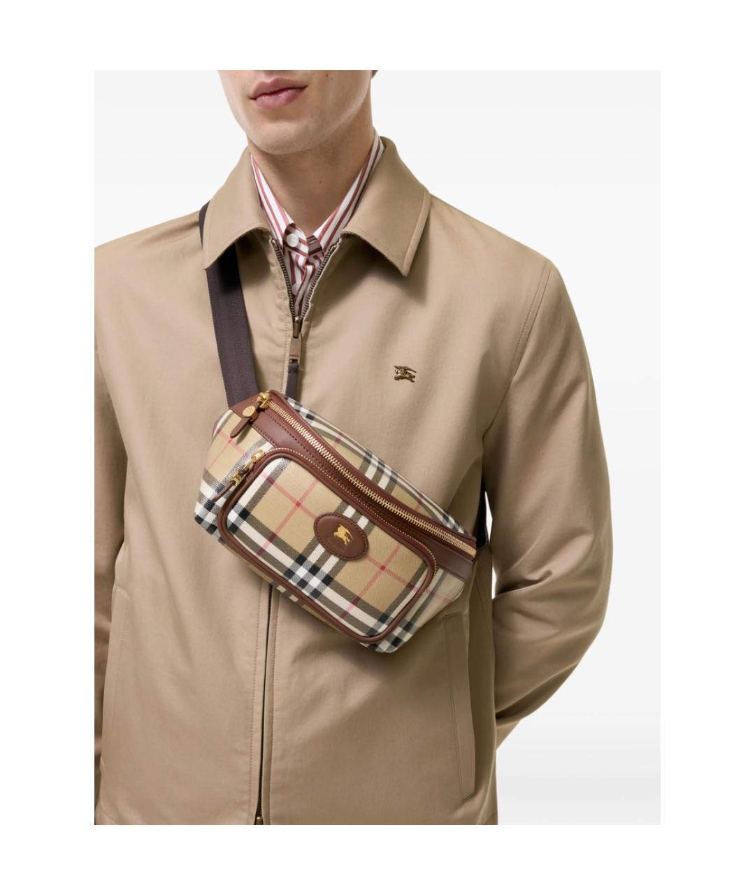 BURBERRY Мульти кожаная поясная сумка, фото 3