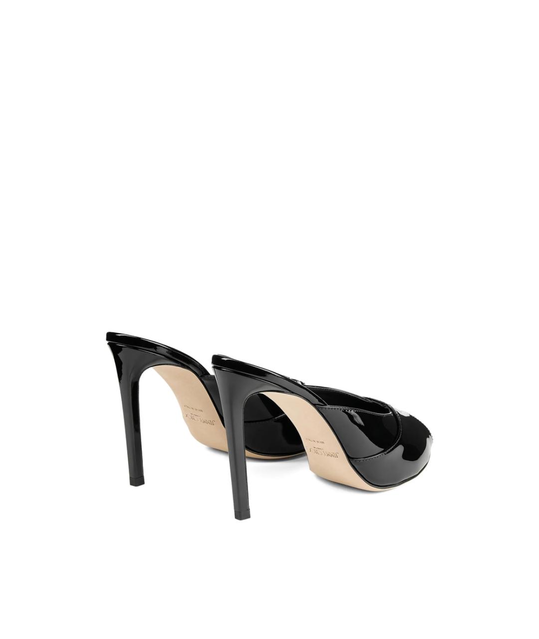 JIMMY CHOO Черные кожаные мюли, фото 5