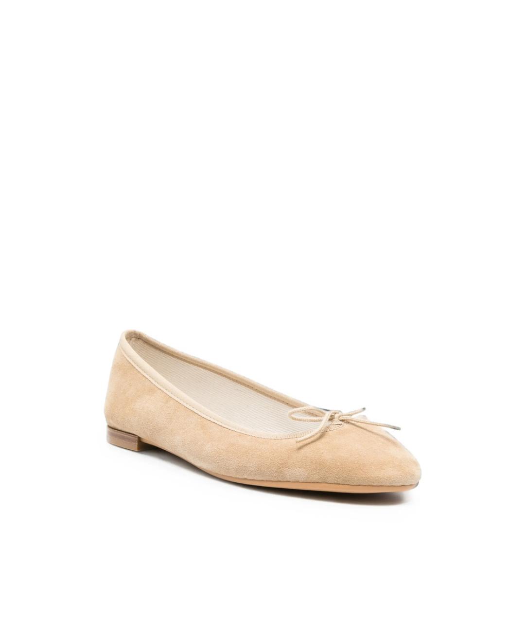 REPETTO Бежевые замшевые балетки, фото 2