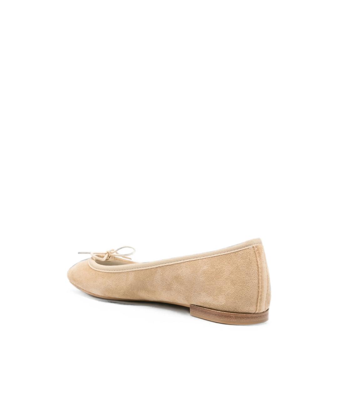 REPETTO Бежевые замшевые балетки, фото 4