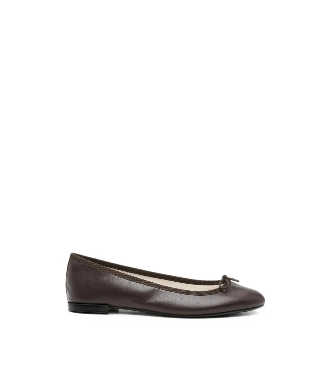 REPETTO Коричневые кожаные балетки, фото 1