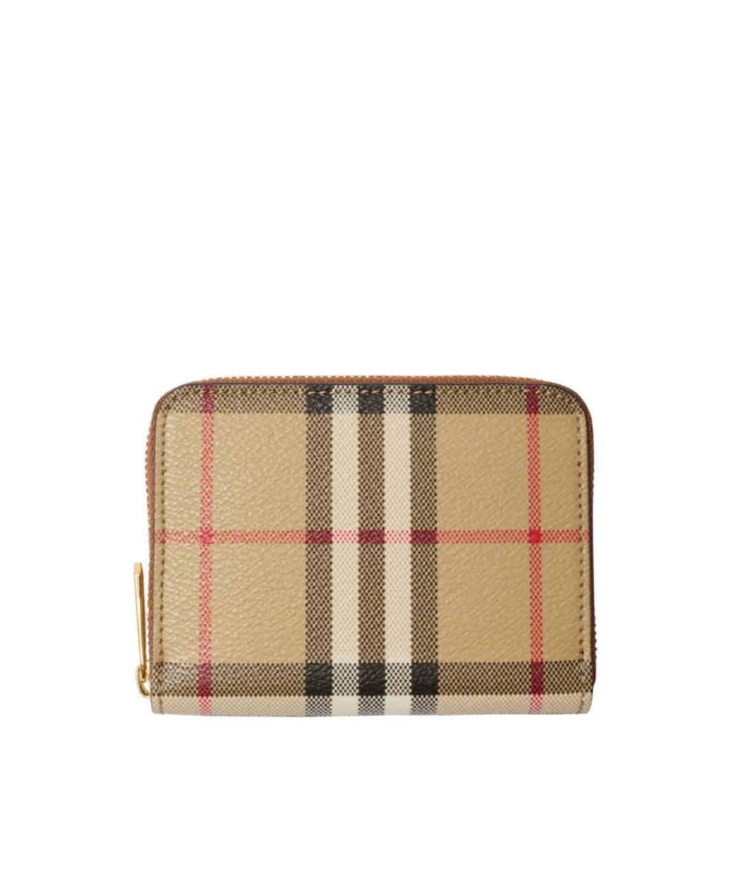BURBERRY Бежевый кожаный кошелек, фото 3