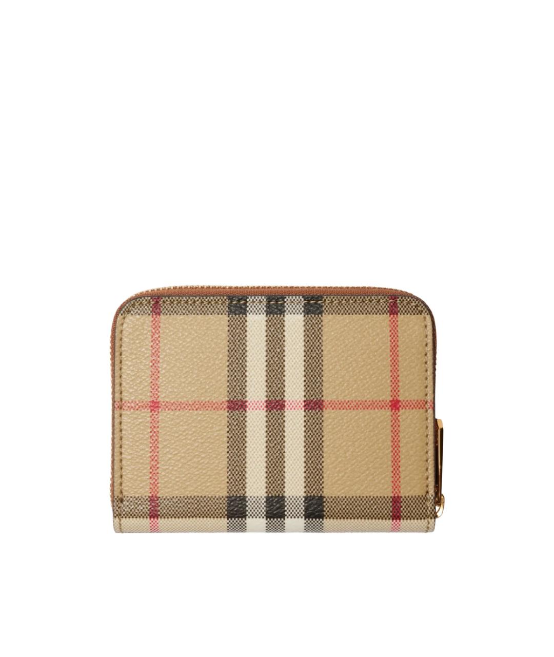 BURBERRY Бежевый кожаный кошелек, фото 2