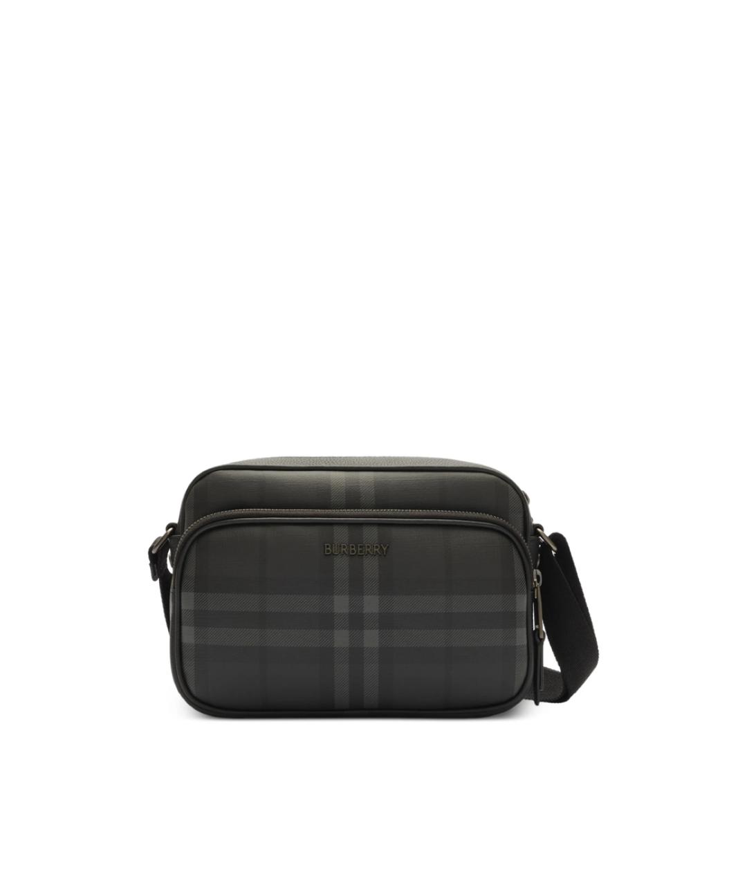 BURBERRY Черная синтетическая сумка на плечо, фото 1
