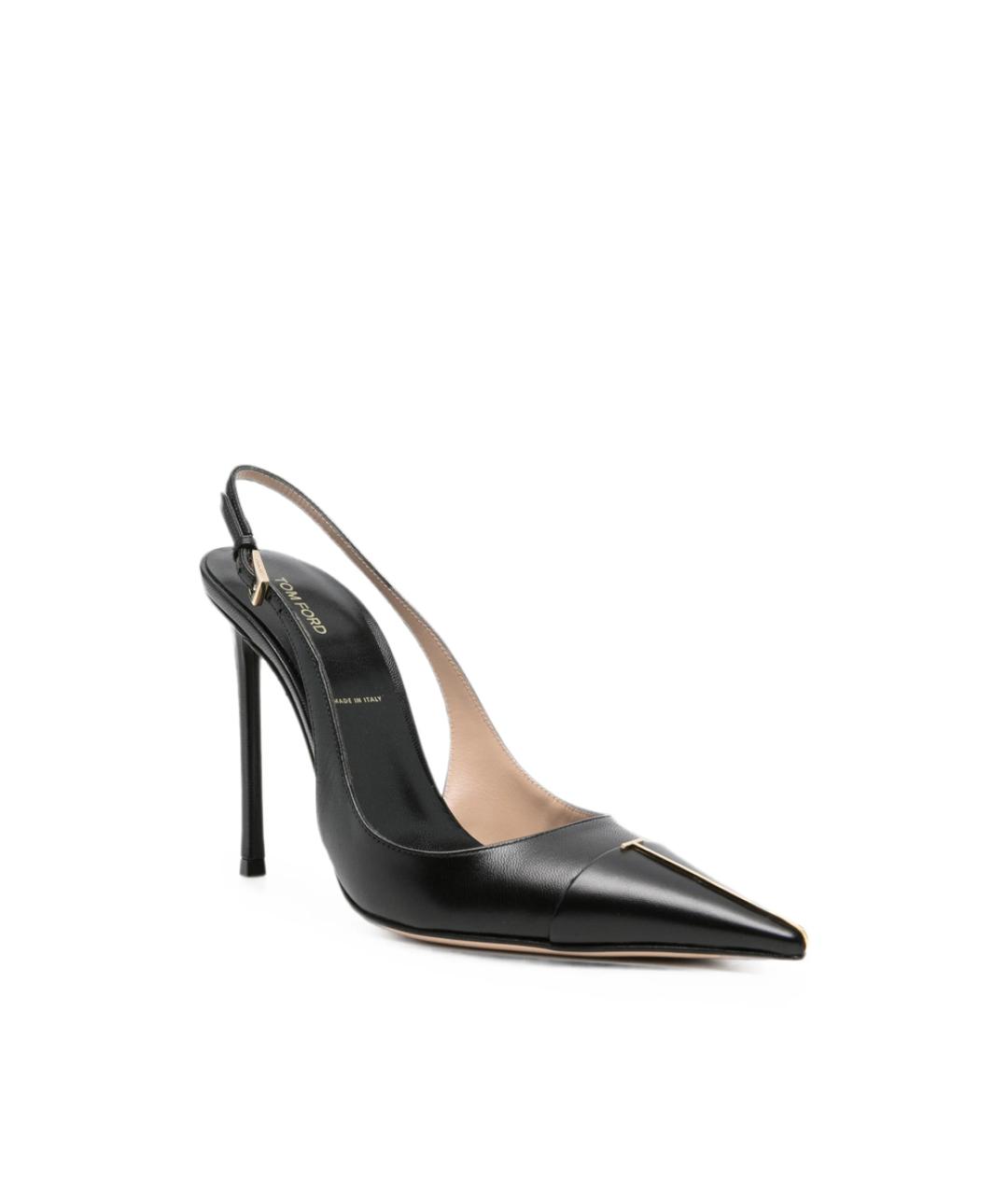 TOM FORD Черные кожаные туфли, фото 3