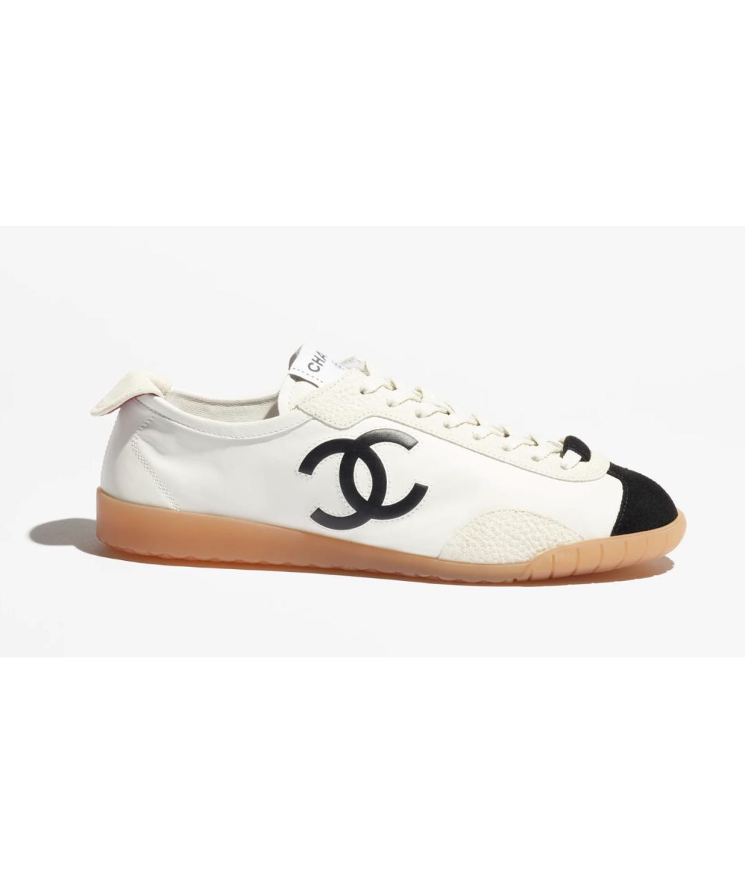 CHANEL Белые кожаные кеды, фото 3