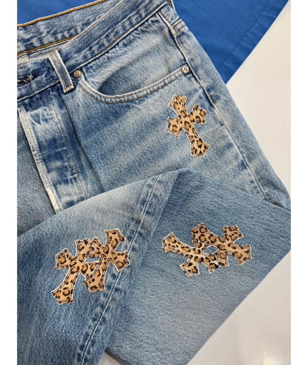 CHROME HEARTS Синие прямые джинсы, фото 7