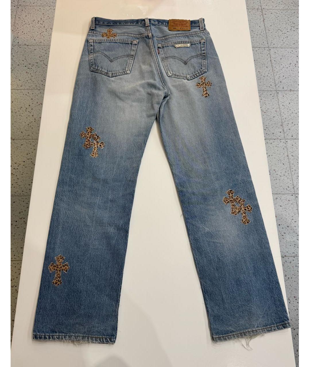 CHROME HEARTS Синие прямые джинсы, фото 2