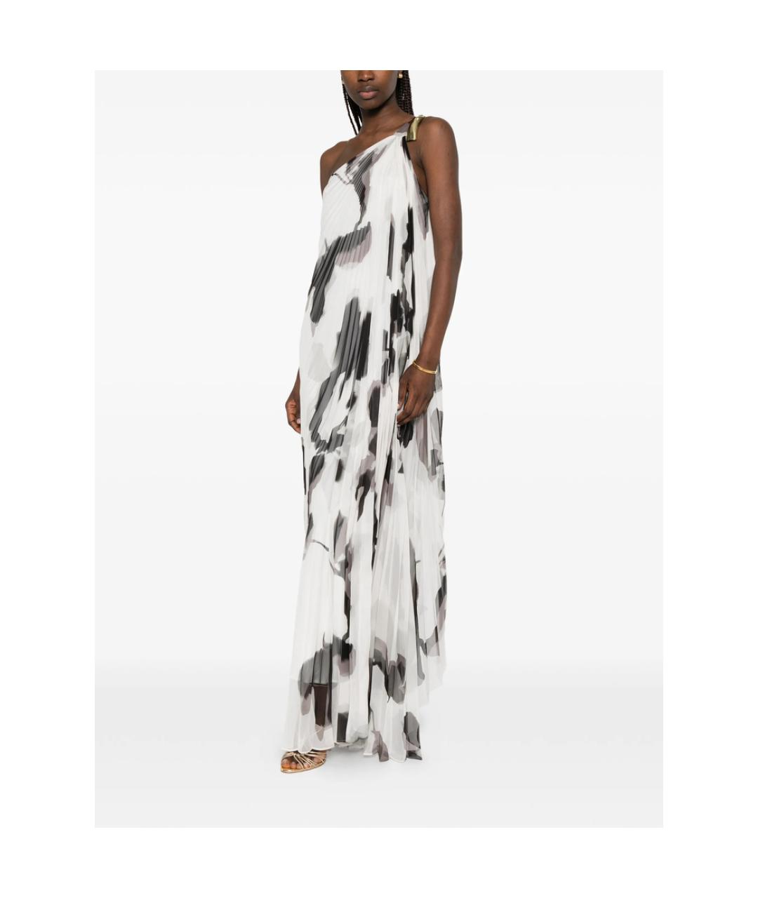 MAX MARA Белое полиэстеровое вечернее платье, фото 3