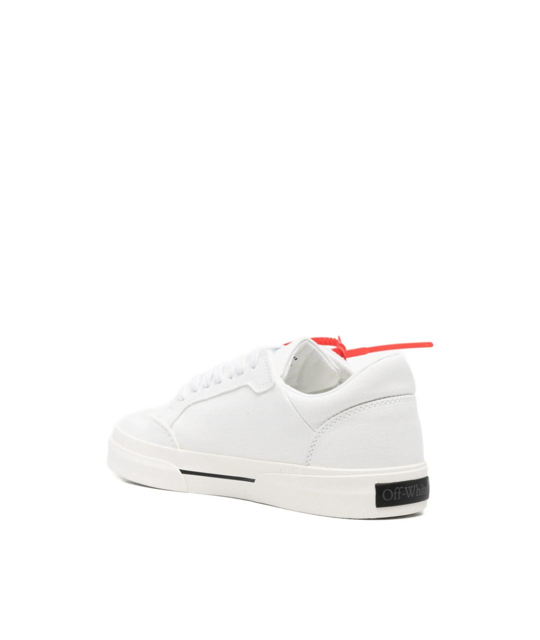 OFF-WHITE Белые текстильные низкие кроссовки / кеды, фото 2
