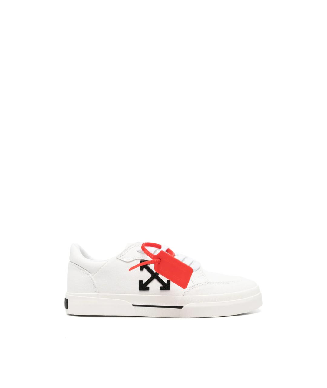 OFF-WHITE Белые текстильные низкие кроссовки / кеды, фото 1