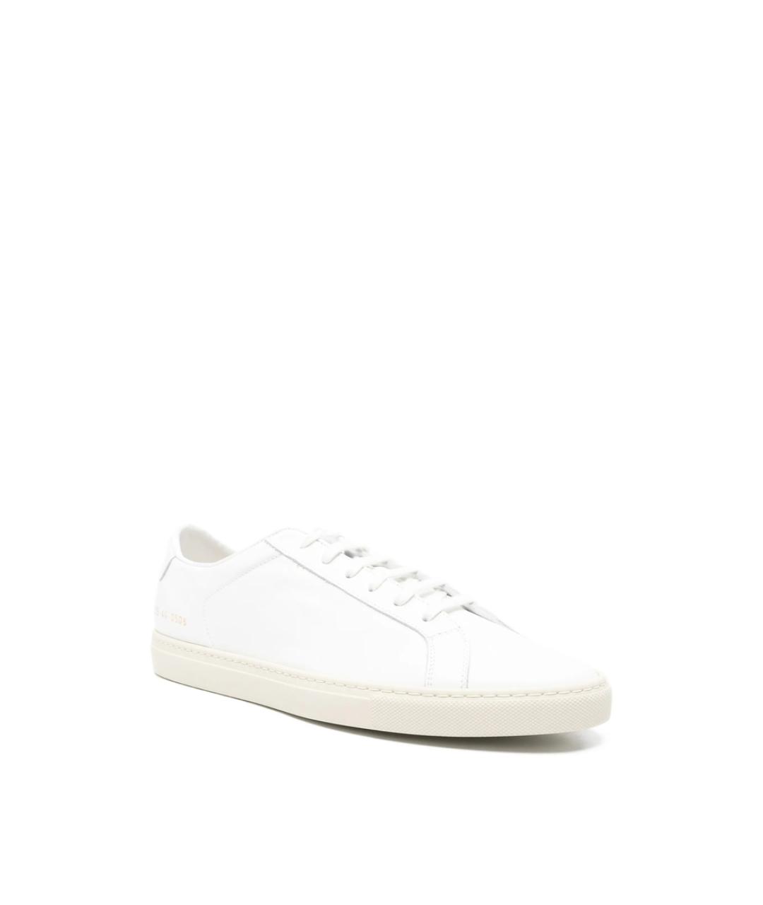 COMMON PROJECTS Белые кожаные низкие кроссовки / кеды, фото 3