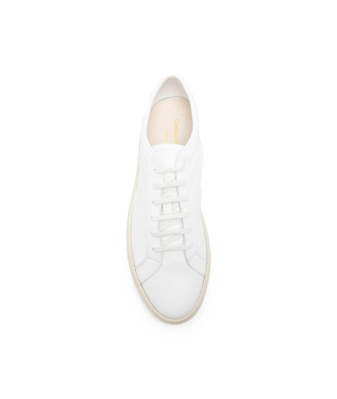 COMMON PROJECTS Белые кожаные низкие кроссовки / кеды, фото 4