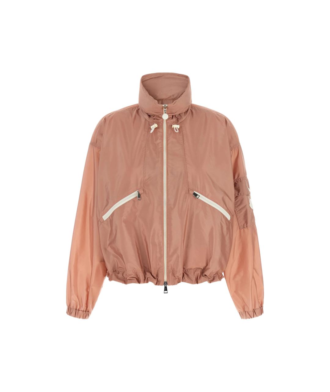 MONCLER Розовая полиамидовая куртка, фото 1