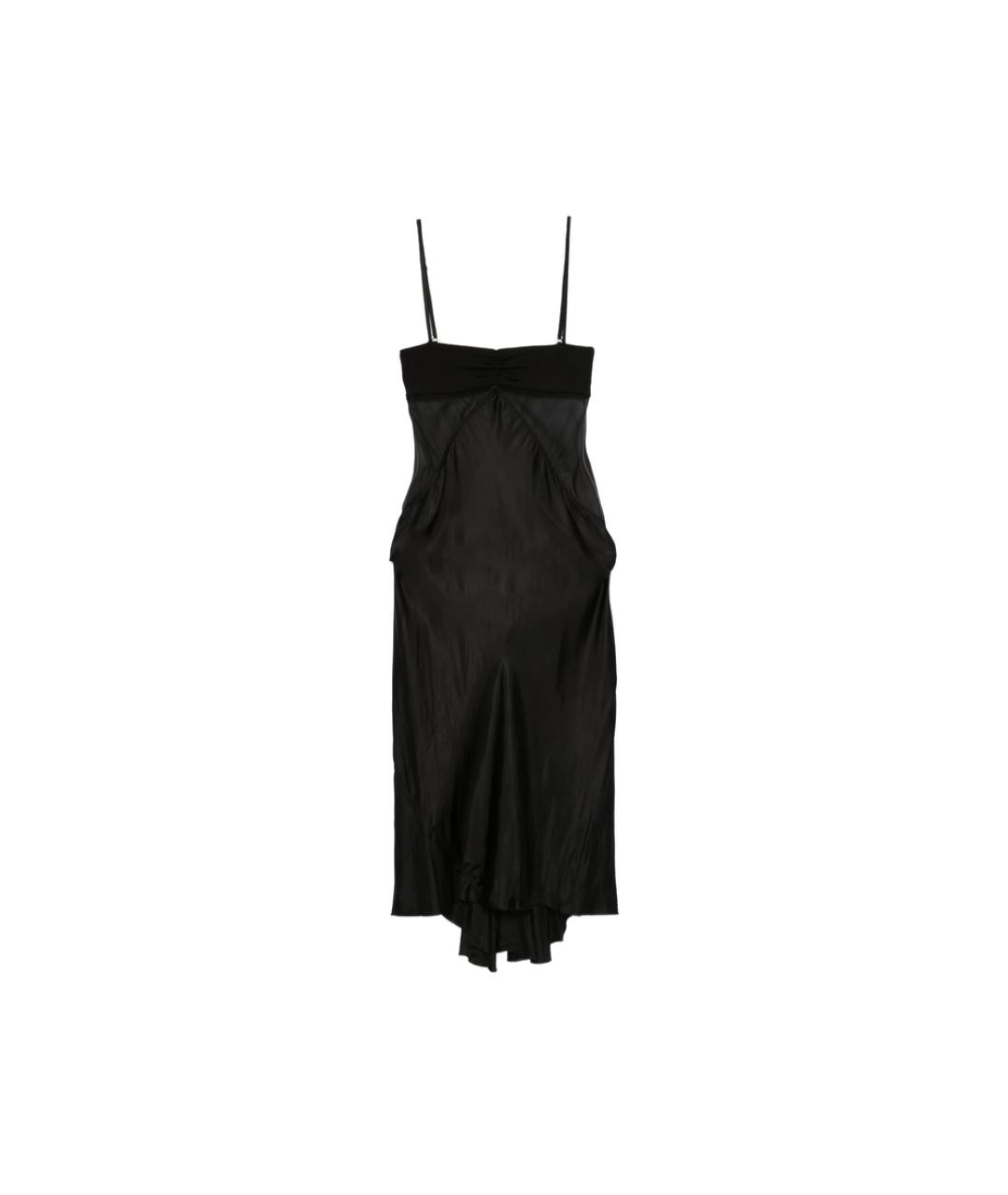 RICK OWENS Черное вискозное повседневное платье, фото 1
