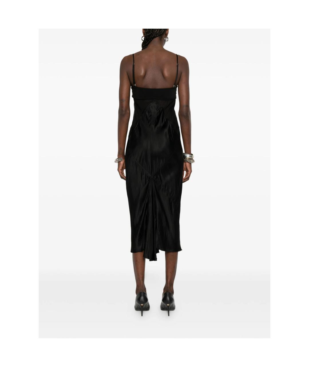 RICK OWENS Черное вискозное повседневное платье, фото 4