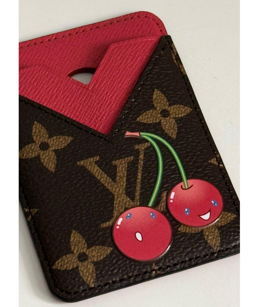 LOUIS VUITTON Коричневый кожаный кардхолдер, фото 6